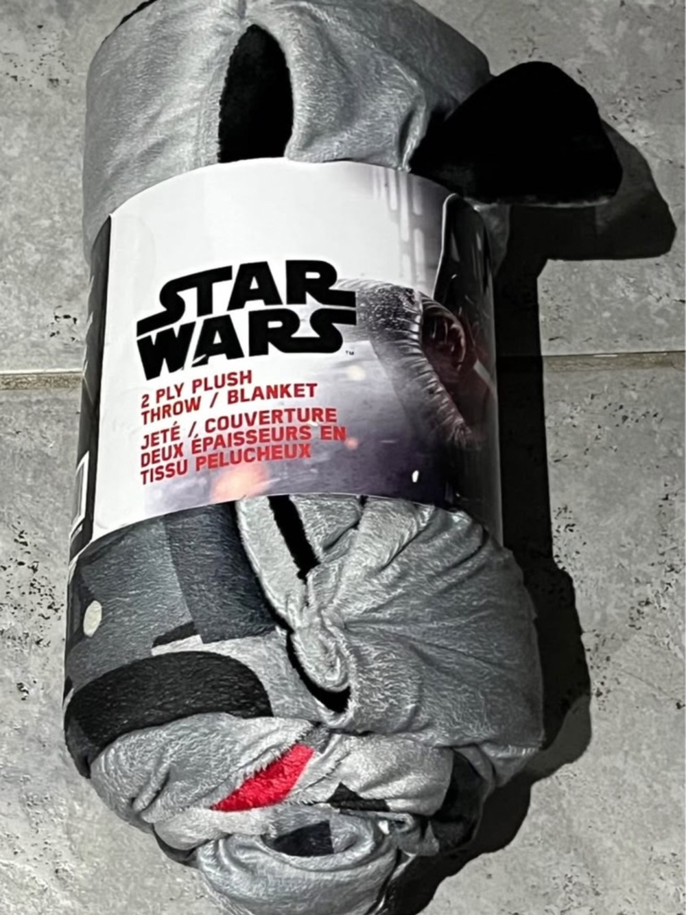 Star Wars Plush Throw Blanket - Gray, Black, Red